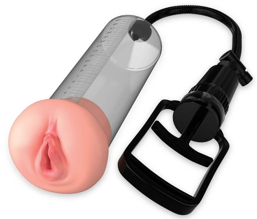 Vakuová pumpa vagína s měřákem délky erekce